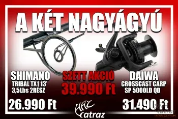 Szett Halcatraz Shimano Tribal TX1 3,90m 3,5Lb+Daiwa Crosscast 5000QD