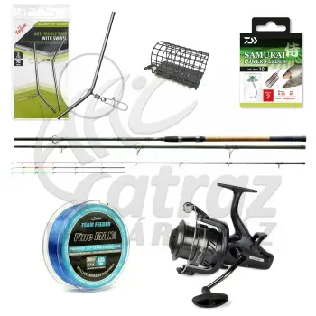 Folyóvízi Feeder Horgász Szett - Nevis Nyeletőfékes Feeder Orsó + Nevis Feeder Bot + Feeder Aprócikkek