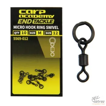 Carp Academy Micro Forgó Gyűrűvel Méret: 12 - Carp Academy Micro Hook Ring Swivel M