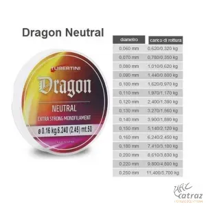 Előkezsinór Tubertini Dragon 0,14mm 50m