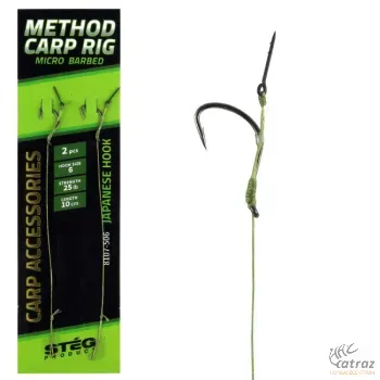 Stég Product Feeder Előkötött Horog Hossz: 10cm Méret: 6-os - Method Carp Előke 2db/cs