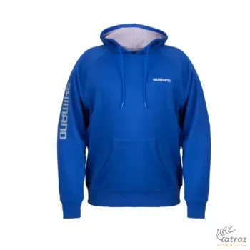 Shimano Pull Over Hoodie Blue Méret: M - Shimano Kék Horgász Pulóver