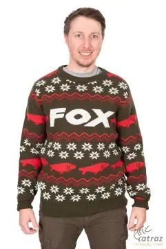 Fox Xmas Jumper XL - Fox Kötött Karácsonyi Pulóver
