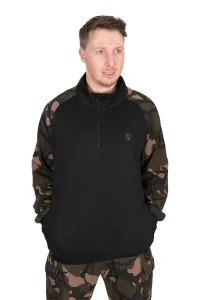 Fox Cipzáras Horgász Pulóver Méret: S - Fox LW Black/Camo qtr ZiP