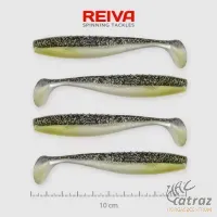 Reiva Flat Minnow Shad Fekete-Ezüst Flitter Gumihal - Reiva Műcsali 10 cm 4 db/csomag