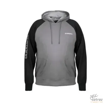 Shimano Pull Over Hoodie Grey - Shimano Szürke Horgász Pulóver