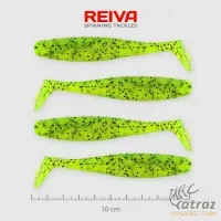 Reiva Flat Minnow Shad Zöld Flitter Gumihal - Reiva Műcsali 10 cm 4 db/csomag