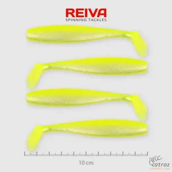 Reiva Flat Minnow Shad Sárga-Ezüst Gumihal - Reiva Műcsali 10 cm 4 db/csomag