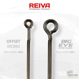 Reiva Offset Worm Big Eye Méret: 1/0 - Reiva Offset Horog