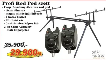 Profi Rod Pod Szett Kombó - Carp Academy Alcatraz + 2 db Carp Academy Flash