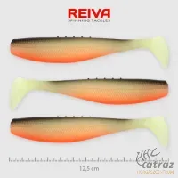 Reiva Flat Minnow Shad Fehér-Fekete-Piros Gumihal - Reiva Műcsali 12,5 cm 3 db/csomag