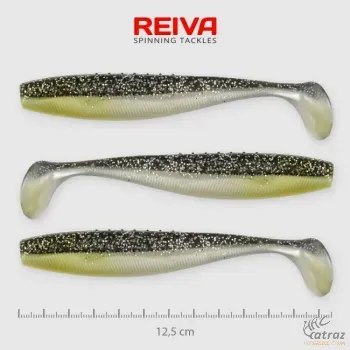 Reiva Flat Minnow Shad Fekete-Ezüst Gumihal - Reiva Műcsali 12,5 cm 3 db/csomag