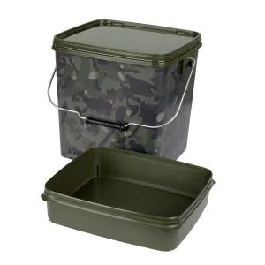 Trakker 13 Ltr Camo Square Container inc Tray – Horgász Vödör Tálcával