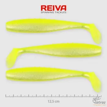 Reiva Flat Minnow Shad Sárga-Ezüst Gumihal - Reiva Műcsali 12,5 cm 3 db/csomag
