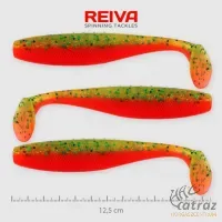 Reiva Flat Minnow Shad Sárga-Narancs-Flitter Gumihal - Reiva Műcsali 12,5 cm 3 db/csomag