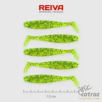 Reiva Flat Minnow Shad Zöld-Flitter Gumihal - Reiva Műcsali 7,5 cm 5 db/csomag