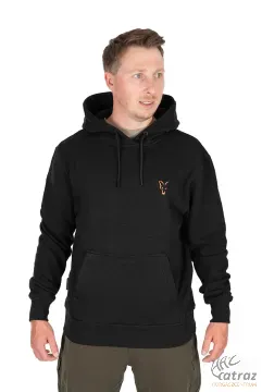 Fox Fekete Narancs Kapucnis Pulóver Méret: 2XL - Fox Collection Hoody B/O