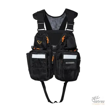 Savage Gear Hitch Hiker Fishing Vest Black - Lebegő Pergető Mellény