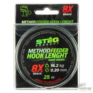 Stég Method Feeder Hook Lenght 8X Braid 0,10mm - Fonott Előkezsinór