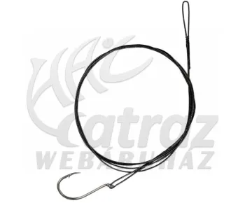 Zebco Trophy Steel Trace 1x7 Single Hook - Előkötött Drótelőke Egyágú Horoggal 50cm 15kg