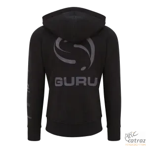 Guru Semi Logo Hoodie Black Méret: 2XL - Guru Horgász Pulóver