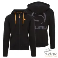 Guru Semi Logo Hoodie Black Méret: 3XL - Guru Horgász Pulóver