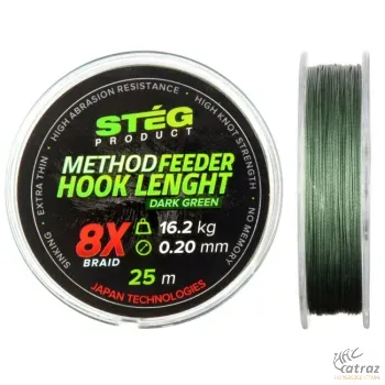 Stég Method Feeder Hook Lenght 8X Braid 0,14mm - Fonott Előkezsinór