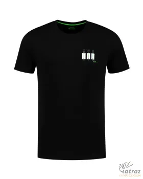 Korda LE Bobbin Tee Black Méret: 2XL - Korda Fekete Bobbin Mintás Horgász Póló