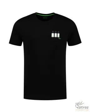 Korda LE Bobbin Tee Black Méret: 2XL - Korda Fekete Bobbin Mintás Horgász Póló