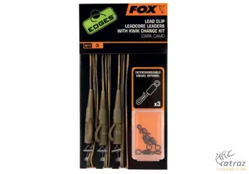 Végszerelék Fox Leadcore + Leadclip + Kwick Change Dark Camo CAC576