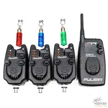 Carp Academy Pulsar Elektromos Kapásjelző Készlet 3+1 db + 3 db Swinger Láncos Kapásjelző