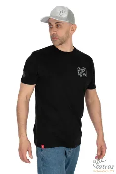 Fox Rage Limited Edition Zander Black T-Shirt Méret: XL - Süllő Mintás Horgász Póló