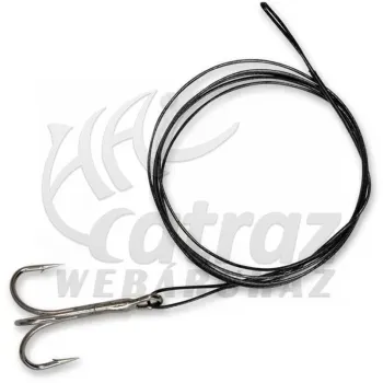 Zebco Trophy Steel Trace 7x7 Treble Hook – Előkötött Drótelőke Hármashoroggal 60cm 6kg