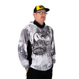 Black Cat Sun Jersey M - Black Cat UV Álló Kapucnis Felső