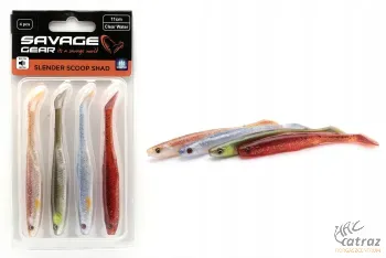 Savage Gear Slender Scoop Shad Mix 9cm 4g Clear Water - Gumihal Válogatás Tiszta Vízre