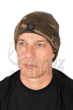 Fox Camo Sherpa Tec Beanie - Fox Terepmintás Téli Sapka