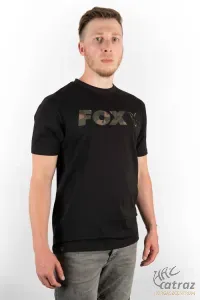 Fox Black Camo Print Póló Méret:M - Fox Fekete Camo Póló