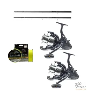 Daiwa Bojlis Mega Szett - 2 db Daiwa D Carp 3,60m 3,00Lb + 2 db Okuma AK-5000 Nyeletőfékes Orsó + 2 db Nevis Sensor Monofil Zsinór