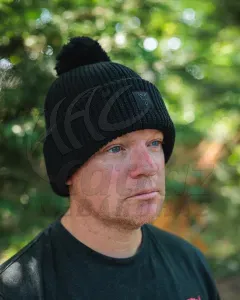 Fox Black HD Bobble Beanie - Fox Fekete Bojtos Téli Sapka