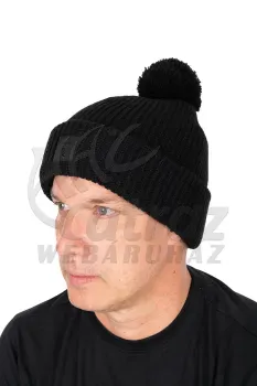 Fox Black HD Bobble Beanie - Fox Fekete Bojtos Téli Sapka