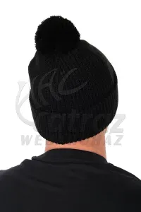 Fox Black HD Bobble Beanie - Fox Fekete Bojtos Téli Sapka