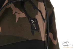 Fox Camo Kapucnis Pulóver Méret: 2XL - Fox LW Black/Camou Split Zip Hoody