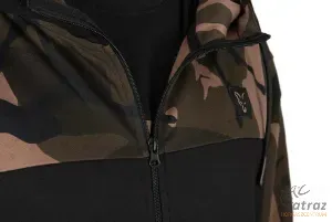 Fox Camo Kapucnis Pulóver Méret: 2XL - Fox LW Black/Camou Split Zip Hoody