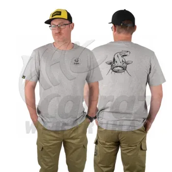 Black Cat Grey Marl T-Shirt – XL