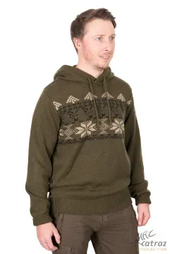 Fox Xmas Hoodie L - Fox Karácsonyi Kötött Pulóver