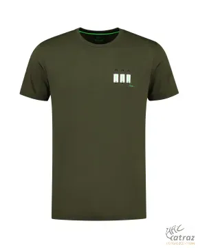 Korda LE Bobbin Tee Olive Méret: 4XL - Korda Olíva Bobbin Mintás Horgász Póló