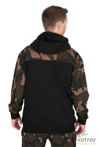 Fox Camo Kapucnis Pulóver Méret: 3XL - Fox LW Black/Camou Split Zip Hoody