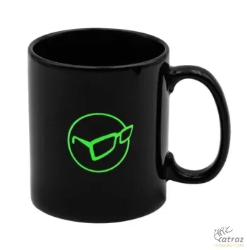 Korda Bögre Fekete/Zöld - Korda Mug Glasses Black Logo