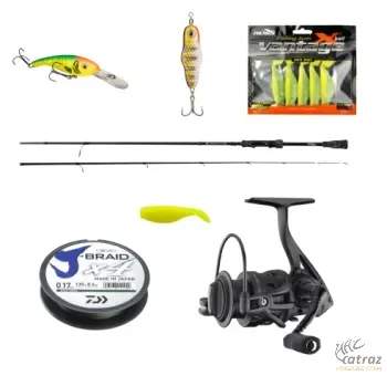 Cormoran Pergető Szett Fox Rage Pergető Bottal - Pergető Bot + Pergető Orsó + Műcsalik + Daiwa Fonott Zsinór