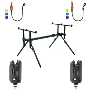Detect Rod Pod Szett - Carp Spirit Blax Alu-Lite Rod-Pod + Carp Academy Detect + Carp Academy Thunder Swinger